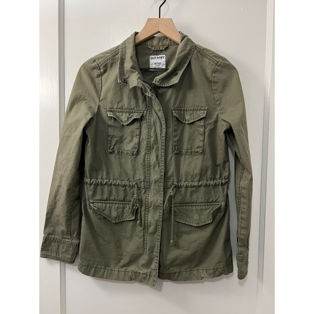 Old Navy Women's Military Field Jacket Green 100% Cotton Size XS